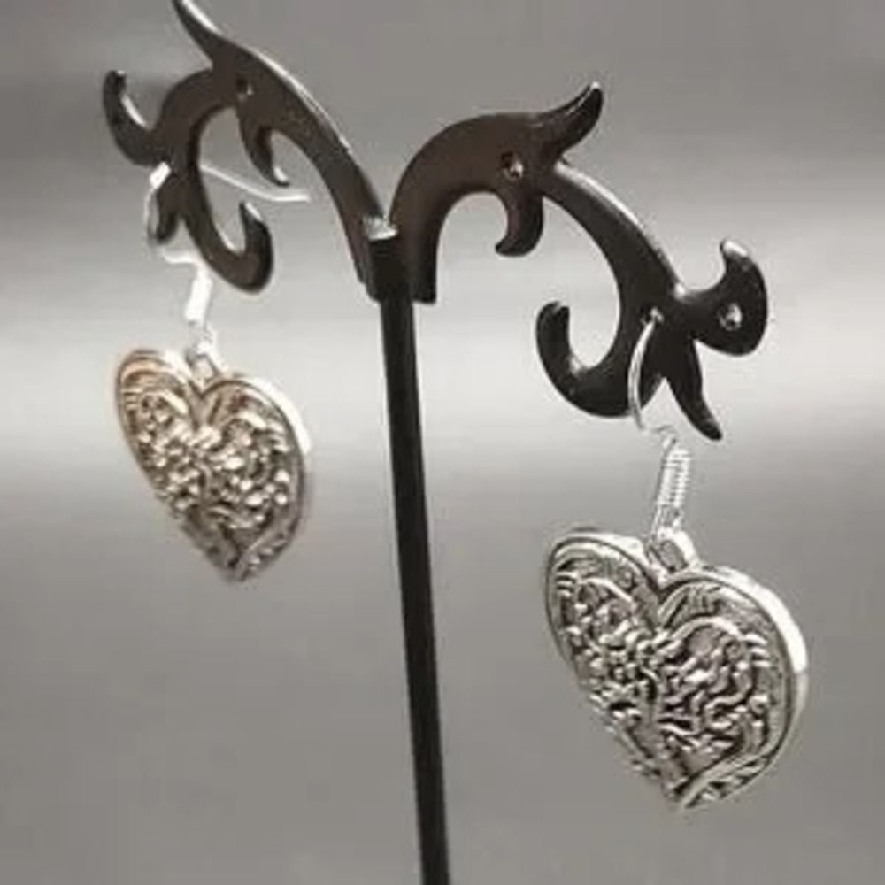 Silver Tree Of Life Heart Earrings VTG Fashion BOHO Christmas Birthday Gift NEW